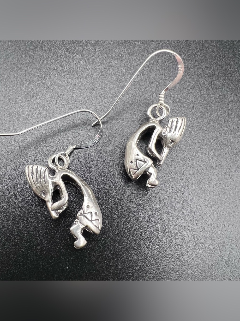 Sterling Silver Kokopelli Earrings
